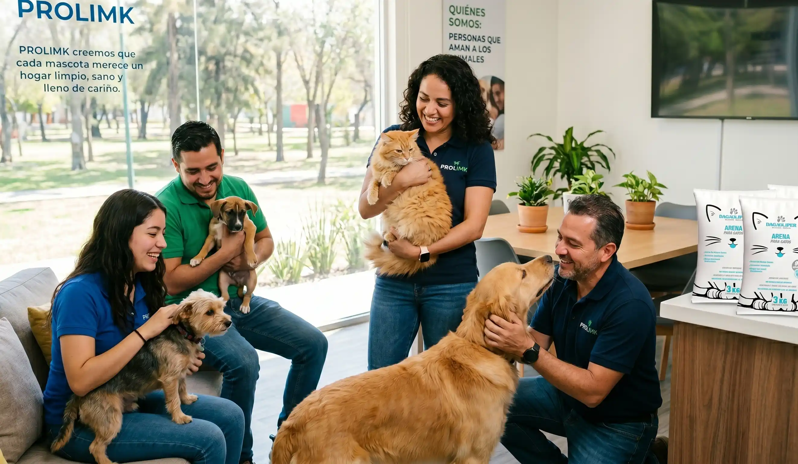 Equipo PROLIMK con mascotas